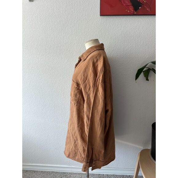 Mate The Label Women's Oversized Linen Button Up Top - Picture 5 of 5